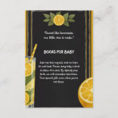 Sweet Lemonade Chalkboard Stand Baby Dusche Begleitkarte (Vorderseite)