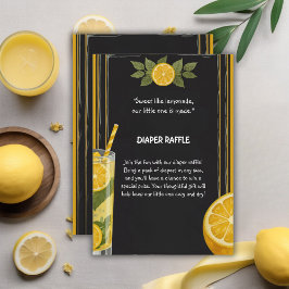 Sweet Lemonade Chalkboard Stand Baby Dusche Begleitkarte