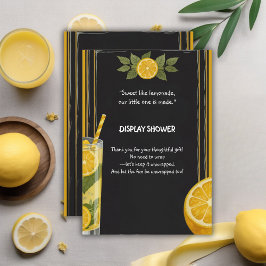 Sweet Lemonade Chalkboard Stand Baby Dusche Begleitkarte