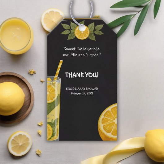 Sweet Lemonade Chalkboard Stand Baby Dusche Geschenkanhänger