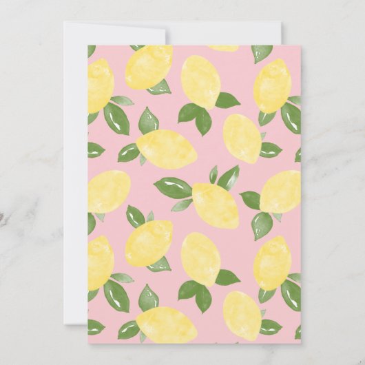 Sweet Lemons 2. Geburtstag Einladung (Rückseite)