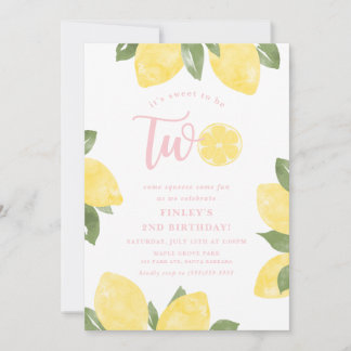 Sweet Lemons 2. Geburtstag Einladung