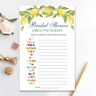 Sweet Lemons & Greenery Brautparty Game