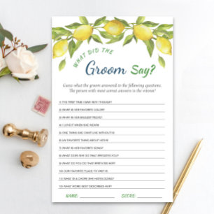 Sweet Lemons & Greenery Chic Brautparty Game
