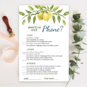 Sweet Lemons & Greenery Chic Brautparty Game
