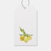 Sweet Lemons & Greenery Gastgeschenk Hochzeit Viel Geschenkanhänger (Rückseite)