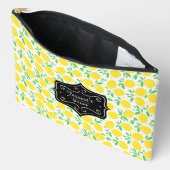 Sweet Lemons Leaf Muster Personalisiert Zubehörtasche (Offen)