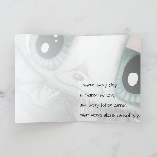 Sweet lemur posting love letters - Guided by heart Karte (Innenseite)