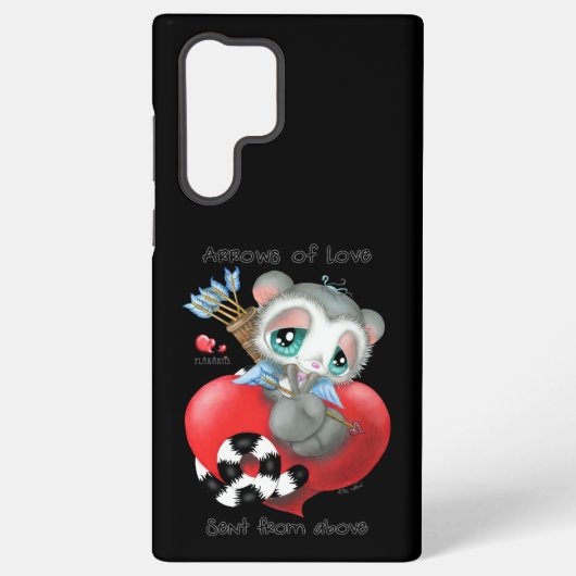 Sweet Lemur with Love Arrows – Heartfelt Design Samsung Galaxy Hülle (Rückseite)