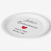 Sweet Letters: Black on White Quinceanera Pappteller (Schrägansicht)