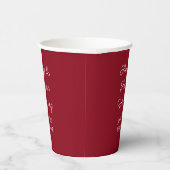Sweet Letters Maroon & White: Wedding Pappbecher (Rechts)