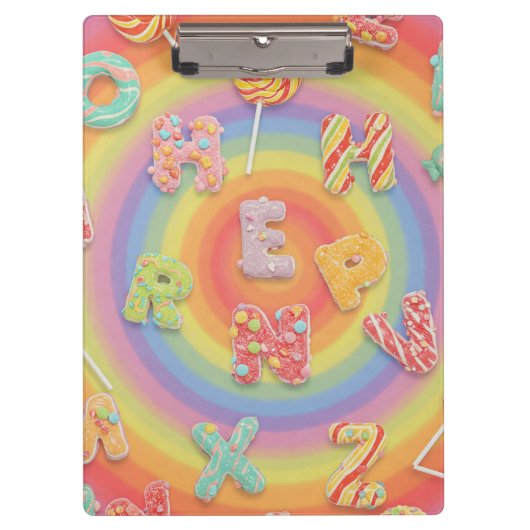 Sweet Letters von Natasha Us Klemmbrett (Vorderseite)