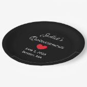 Sweet Letters: White on Black Quinceanera Pappteller (Schrägansicht)