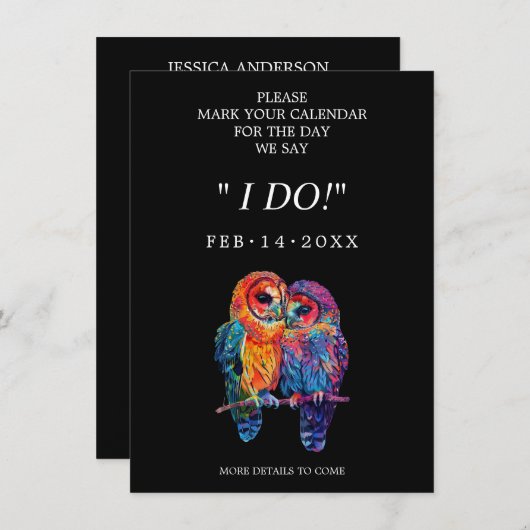 🌈 Sweet LGBTQ Eternal Unity Hochzeit Save The Date (Vorne/Hinten)