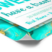 Sweet Liebe Bat Mitzvah Wedding Dessert Candy Bar Poster (Ecke)