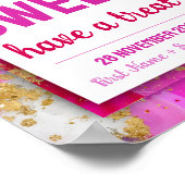 Sweet Liebe Bat Mitzvah Wedding Dessert Candy Bar Poster (Ecke)