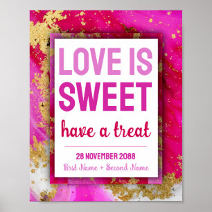 Sweet Liebe Bat Mitzvah Wedding Dessert Candy Bar Poster