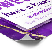 Sweet Liebe Bat Mitzvah Wedding Dessert Candy Bar Poster (Ecke)