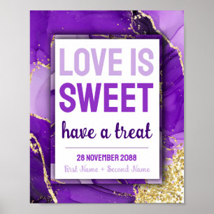 Sweet Liebe Bat Mitzvah Wedding Dessert Candy Bar Poster