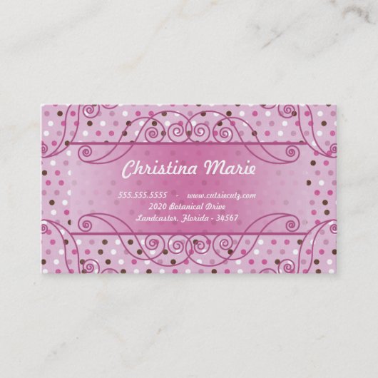 Sweet Liebe Business Cards Visitenkarte (Vorderseite)