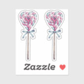 Sweet Liebe Heart Marshmallow Lollipop Sticker (Blatt)