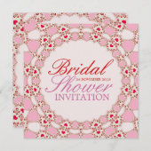 Sweet Liebe Hearts Lace Bridal Dusche Einladung (Vorne/Hinten)