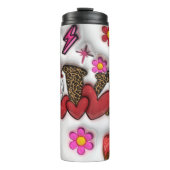 "Sweet Liebe" Herz & Blütendusche Thermosbecher (Vorderseite)