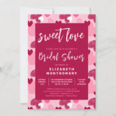 Sweet Liebe Herzdesign Valentinisches Brautparty Einladung (Vorderseite)