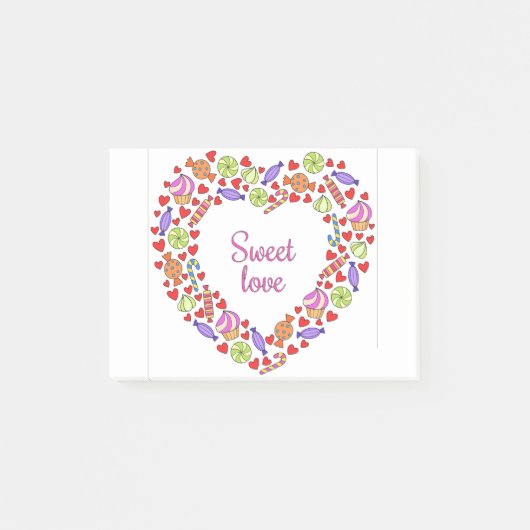 Sweet Liebe Post-it Klebezettel (Vorderseite)