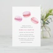 Sweet Liebe | Rosa Macaron Bridal Dusche Einladung (Stehend Vorderseite)