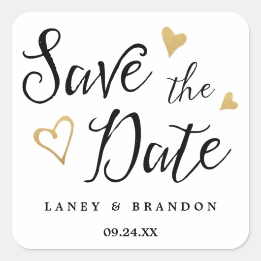 Sweet Liebe Save the Date Personalisiert Stickers (Vorderseite)