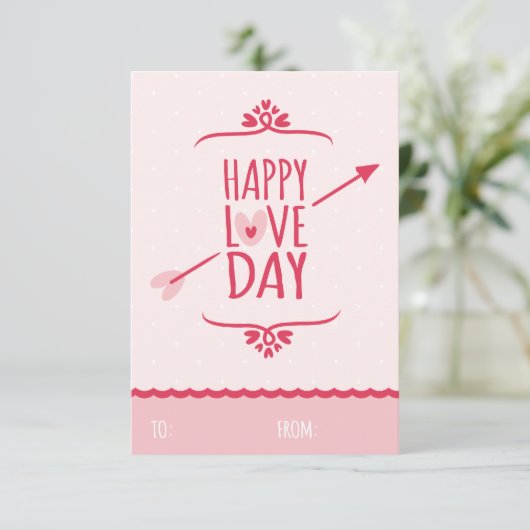 Sweet Liebe Schule Kindergarten Kinder Valentinsta Einladung (Stehend Vorderseite)