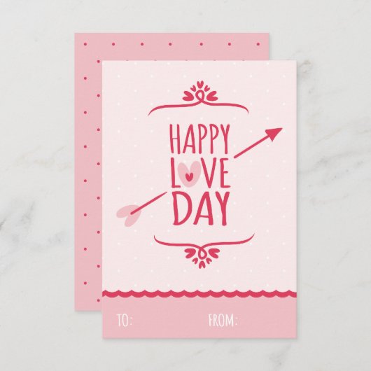 Sweet Liebe Schule Kindergarten Kinder Valentinsta Einladung (Vorne/Hinten)