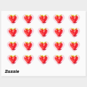 Sweet Liebe Strawberry - Herz-Shaped Liebe Symbol Herz-Aufkleber