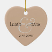 Sweet Liebe Vintag Couple's Personalisiert Keramik Ornament (Hinten)