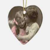 Sweet Liebe Vintag Couple's Personalisiert Keramik Ornament (Links)