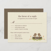 Sweet Liebe Wedding RSVP Card (Vorne/Hinten)