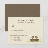 Sweet Liebe Wedding RSVP Card Karte (Vorne/Hinten)