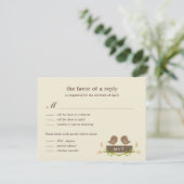 Sweet Liebe Wedding RSVP Card Karte (Stehend Vorderseite)