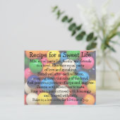 Sweet Life Colorful Gumballs Postkarte (Stehend Vorderseite)