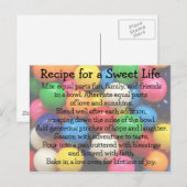 Sweet Life Colorful Gumballs Postkarte (Vorne/Hinten)