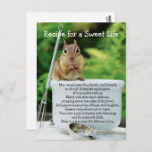 Sweet Life Little Chipmunk Postkarte (Vorne/Hinten)