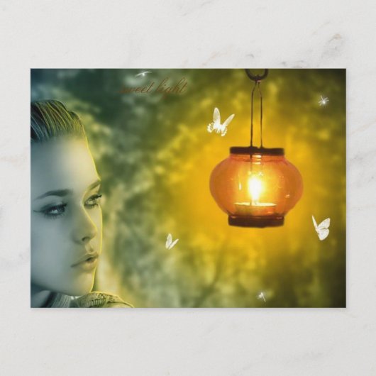Sweet Light Schmetterlinge Postkarte (Vorderseite)