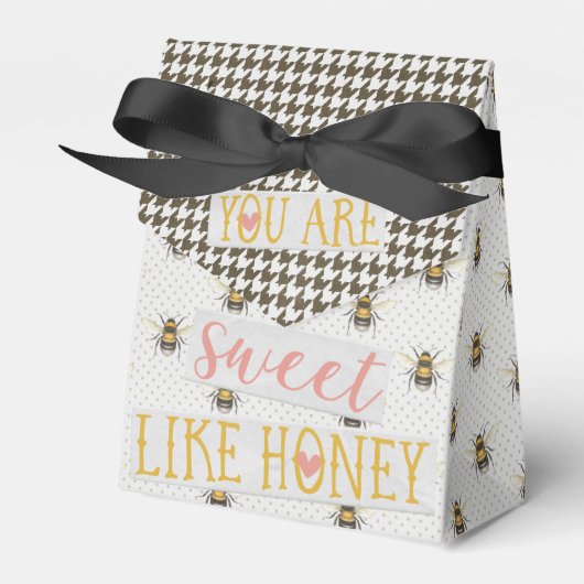 Sweet like Honey Bees - Black & White Fevor Boxes Geschenkschachtel (Vorderseite)