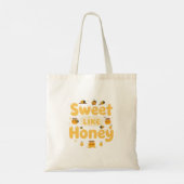 "Sweet Like Honey" Cute Bee and Honey Pot Tragetasche (Rückseite)