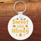 "Sweet Like Honey" Kawaii Pun Schlüsselanhänger (Rückseite)