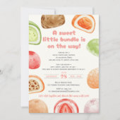 Sweet like mochi, soft like a baby!-babyshower einladung (Vorderseite)