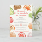 Sweet like mochi, soft like a baby!-babyshower einladung (Stehend Vorderseite)