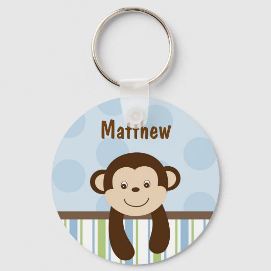Sweet Lil Monkey Personalisiert Key Chain Schlüsselanhänger (Vorderseite)