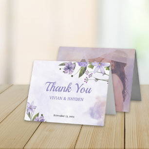 Sweet Lila Blumenzehen geklappt Dankeschön Karte
